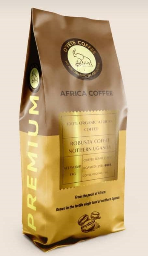 Roasted Robusta coffee beans